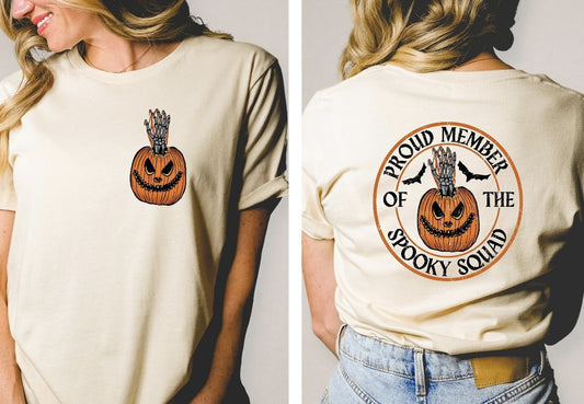 Proud Member Of The Spooky Squad Front & Back Tee
