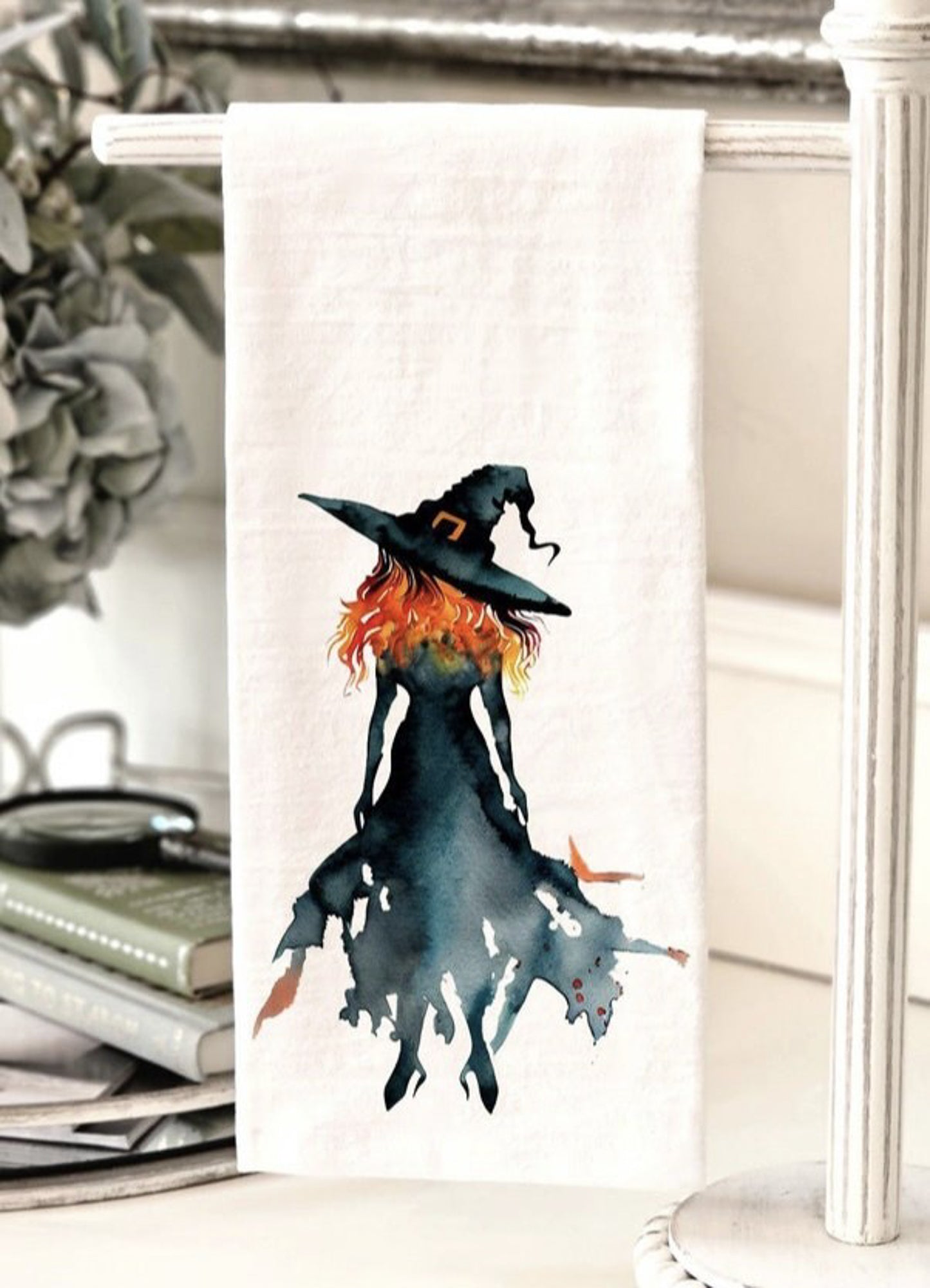 Watercolor Witch Towel