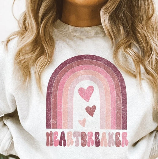 Heartbreaker With Rainbow Crew Sweatshirt