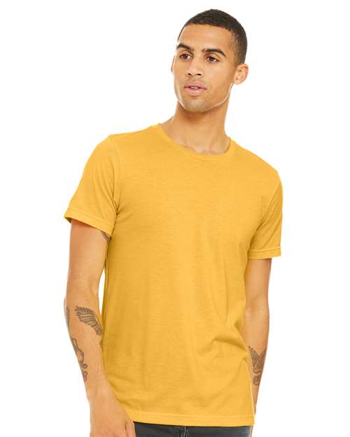 Heather Yellow Gold Bella + Canvas Unisex Tee