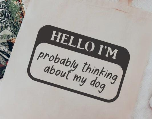 Hello Tag Personalized Canvas Bags