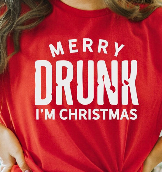 Merry Drunk I'm Christmas Tee