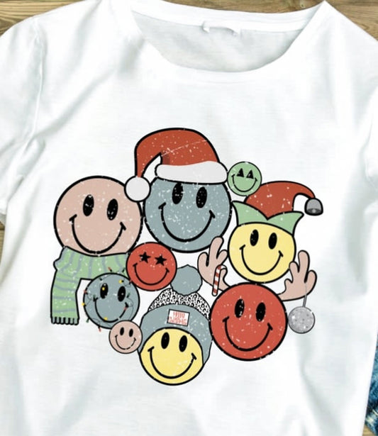 Christmas Smileys Tee