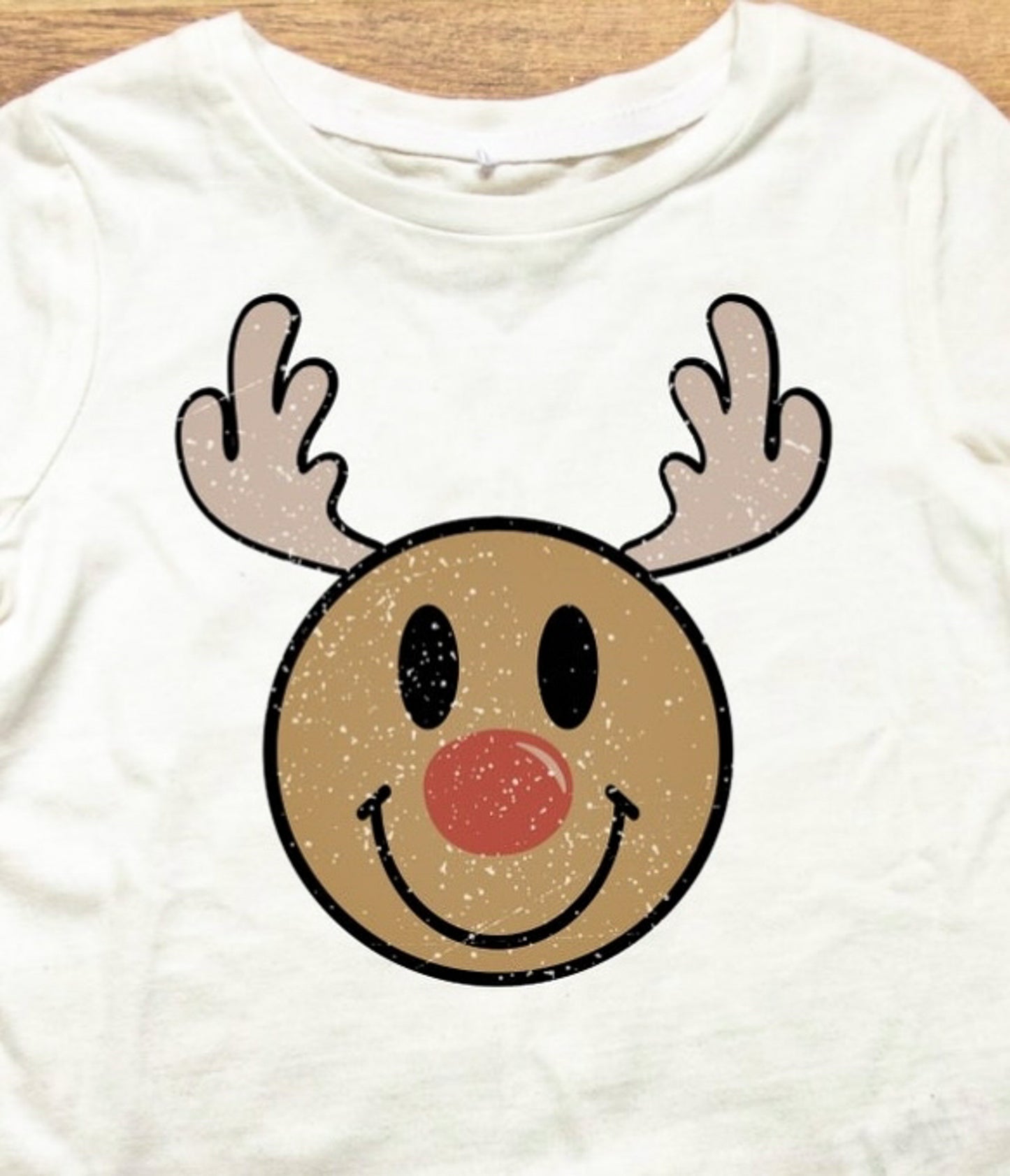 Reindeer Smiley Face Tee