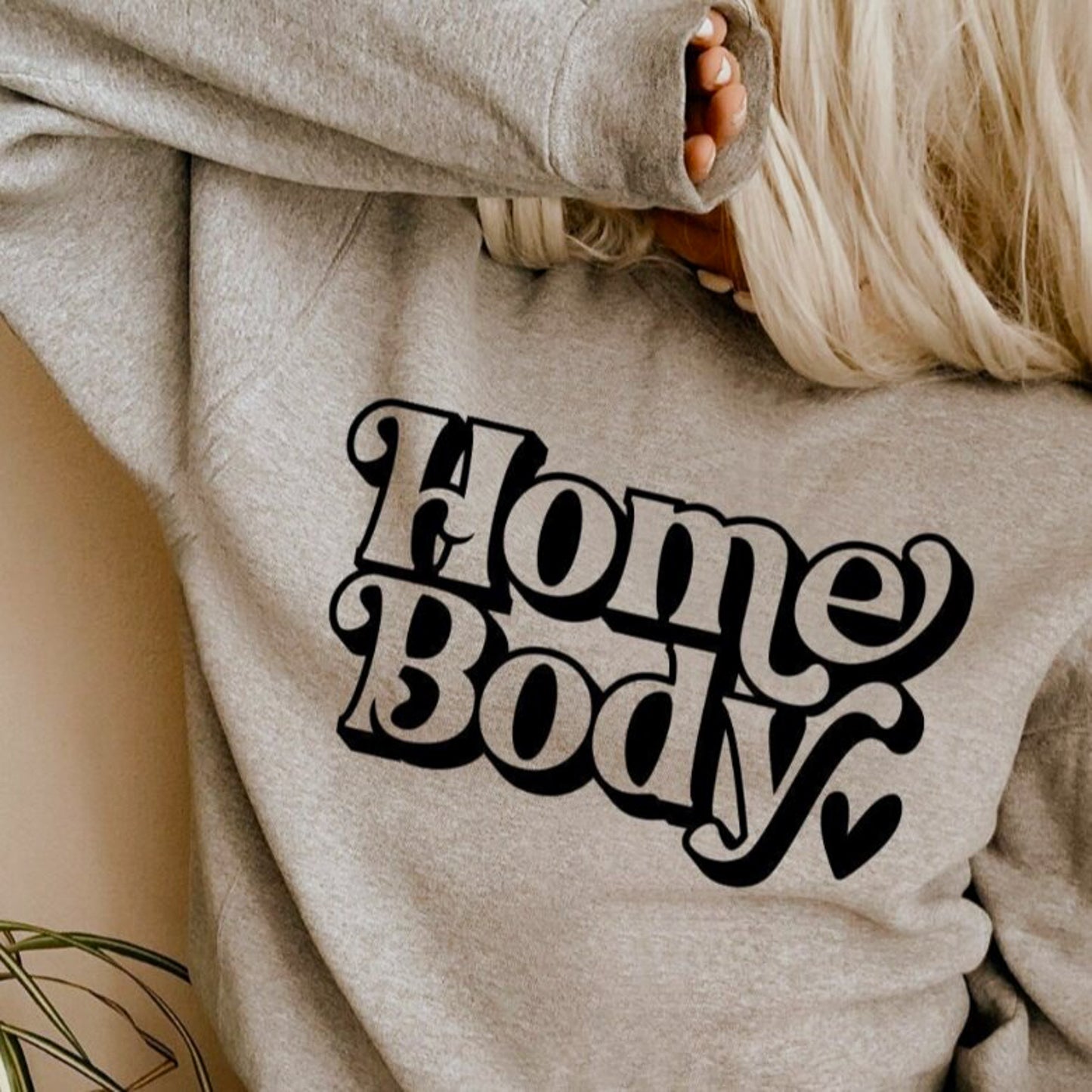 Homebody Retro With Heart Crew Sweatshirt