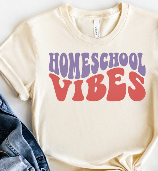 Home School Vibes Retro Wavy Tee