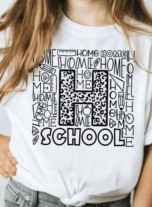 H: Homeschool Subway Art Tee