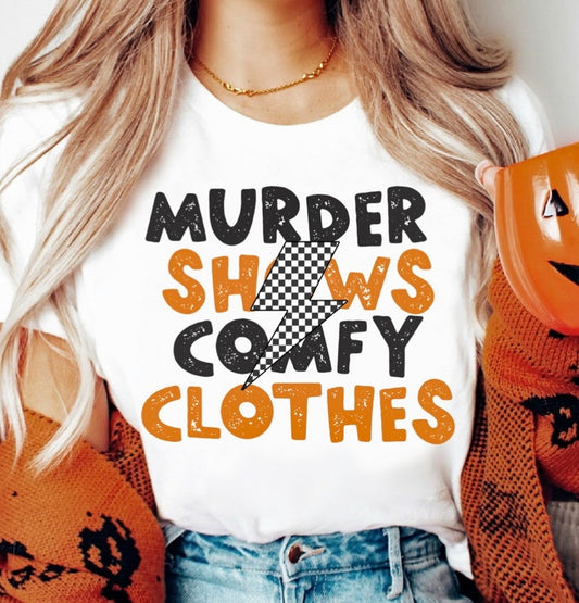 Murder Shows Comfy Clothes Lightning Bolt Tee