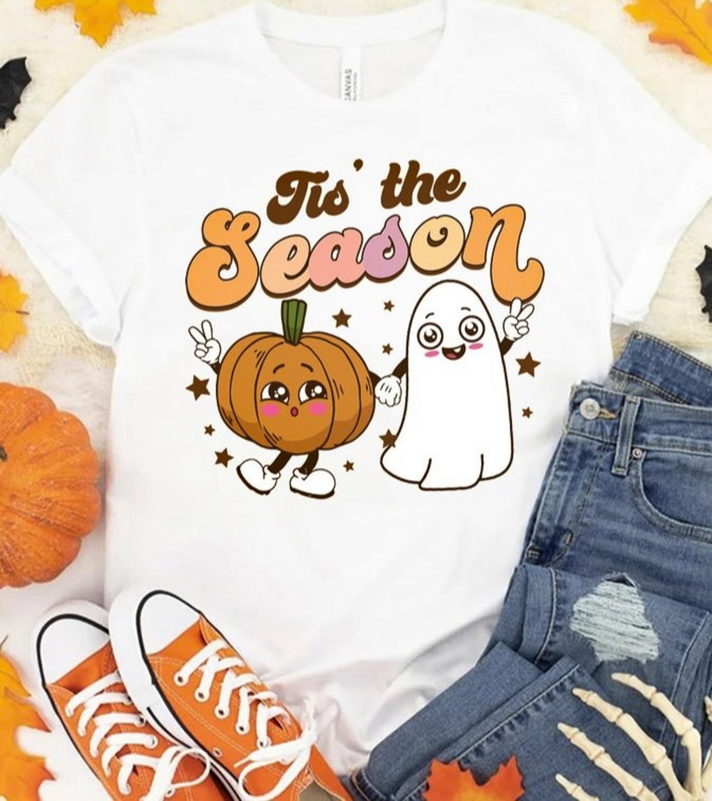 Tis' The Season Pumpkin & Ghost Tee