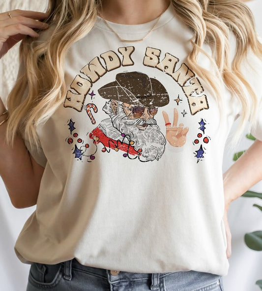 Howdy Santa tee