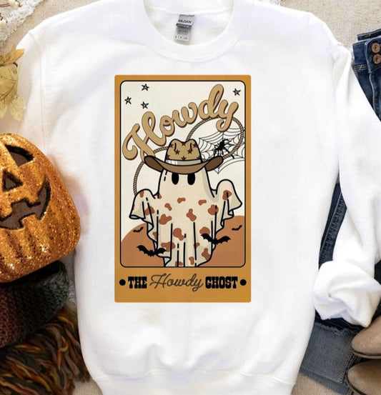 The Howdy Ghost Tarot Card Crew Sweatshirt