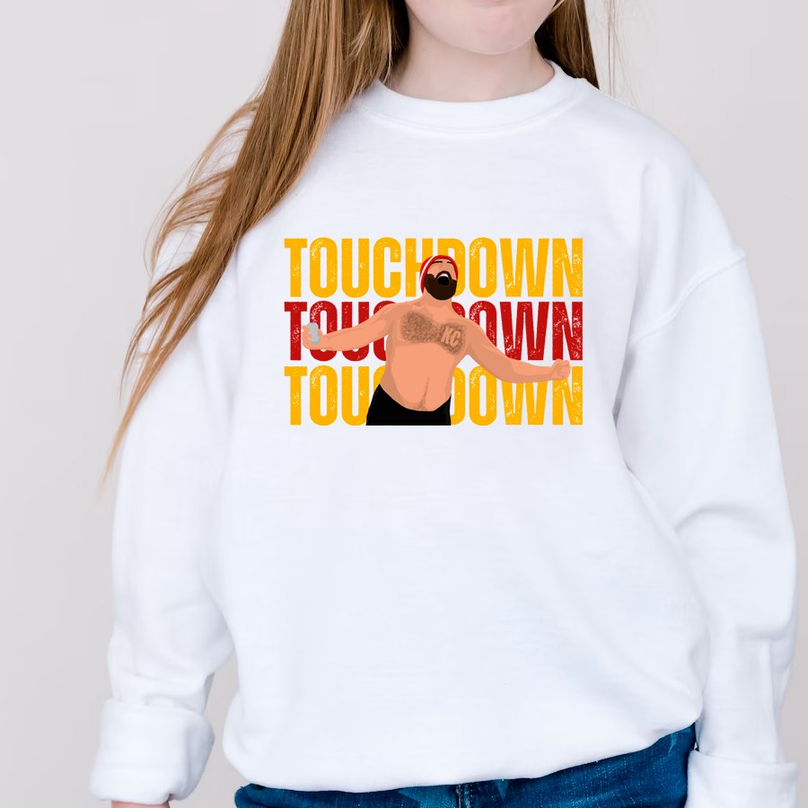 Jason Kelce Touchdown Sweatshirt or T Shirt Youth & Adult Sizes