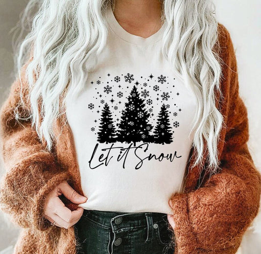 Let It Snow 3 Trees Tee