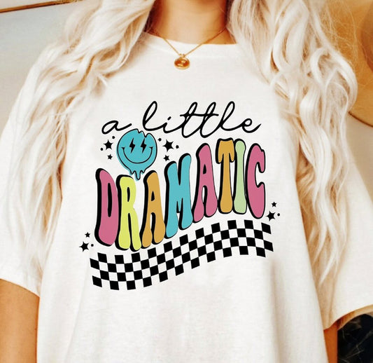 A Little Dramatic Checkered Tee