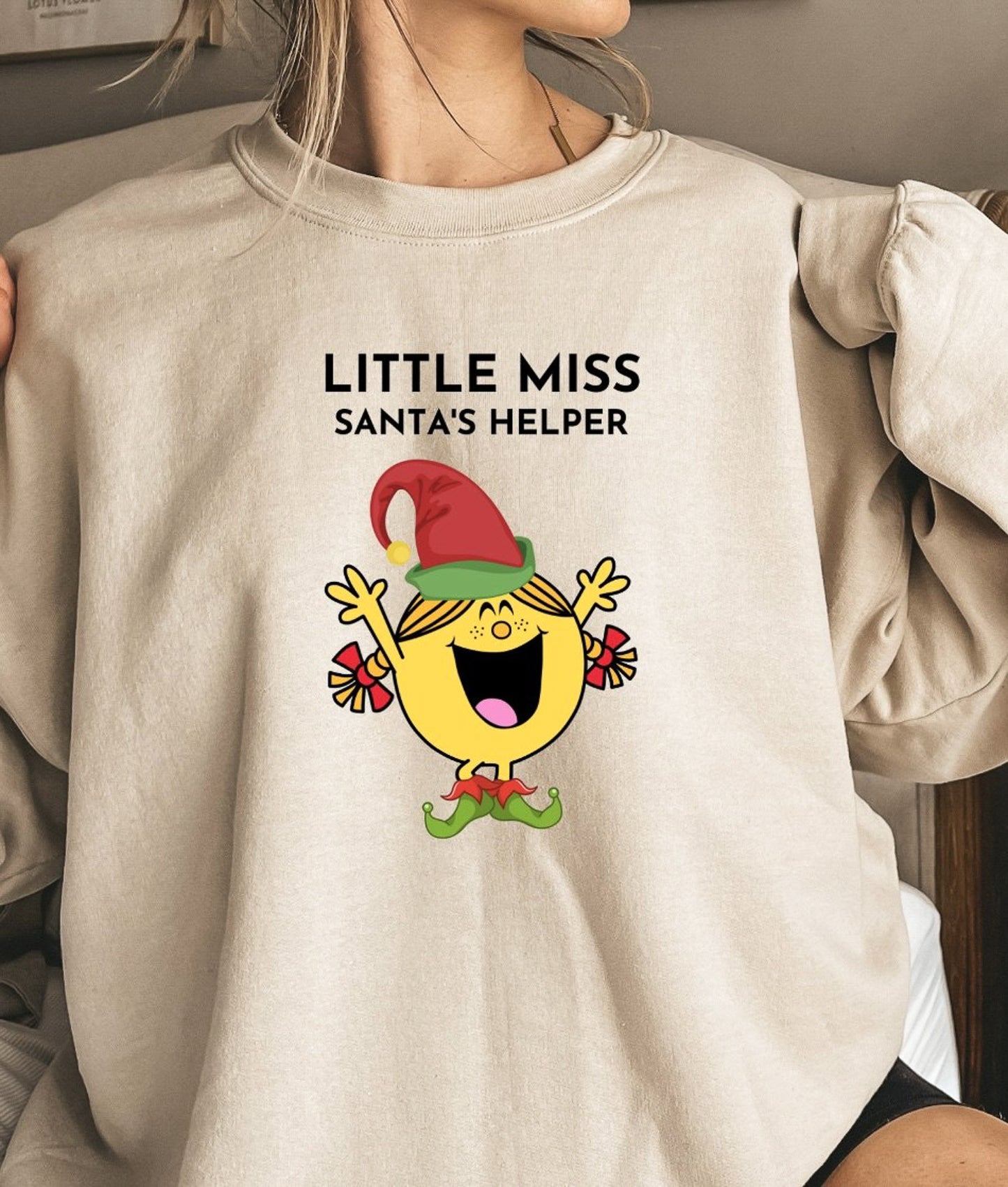 Little Miss Santa's Helper Crew Sweatshirt