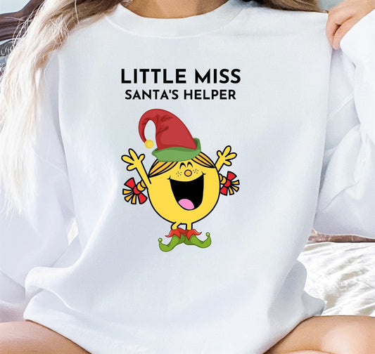 Little Miss Santa's Helper Crew Sweatshirt