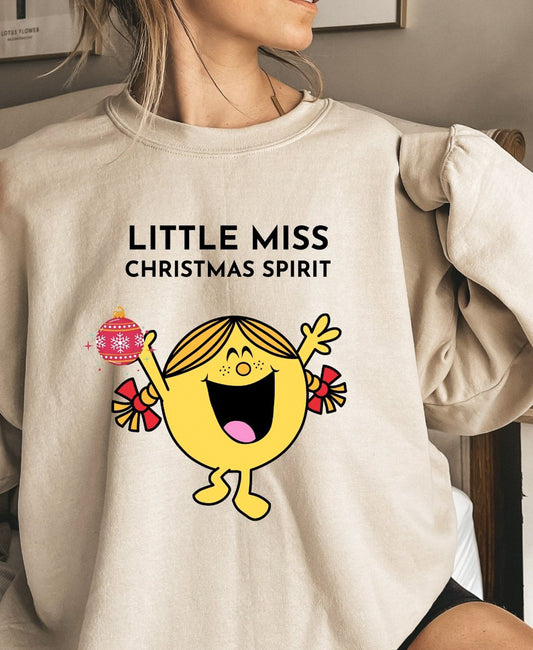 Little Miss Christmas Spirit Crew Sweatshirt