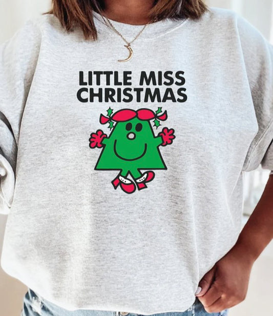 Little Miss Christmas Crew Sweatshirt