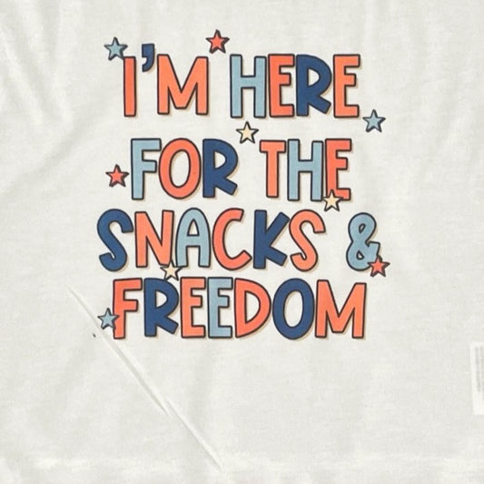 I'm Here For The Snacks & Freedom Tee/Bodysuit