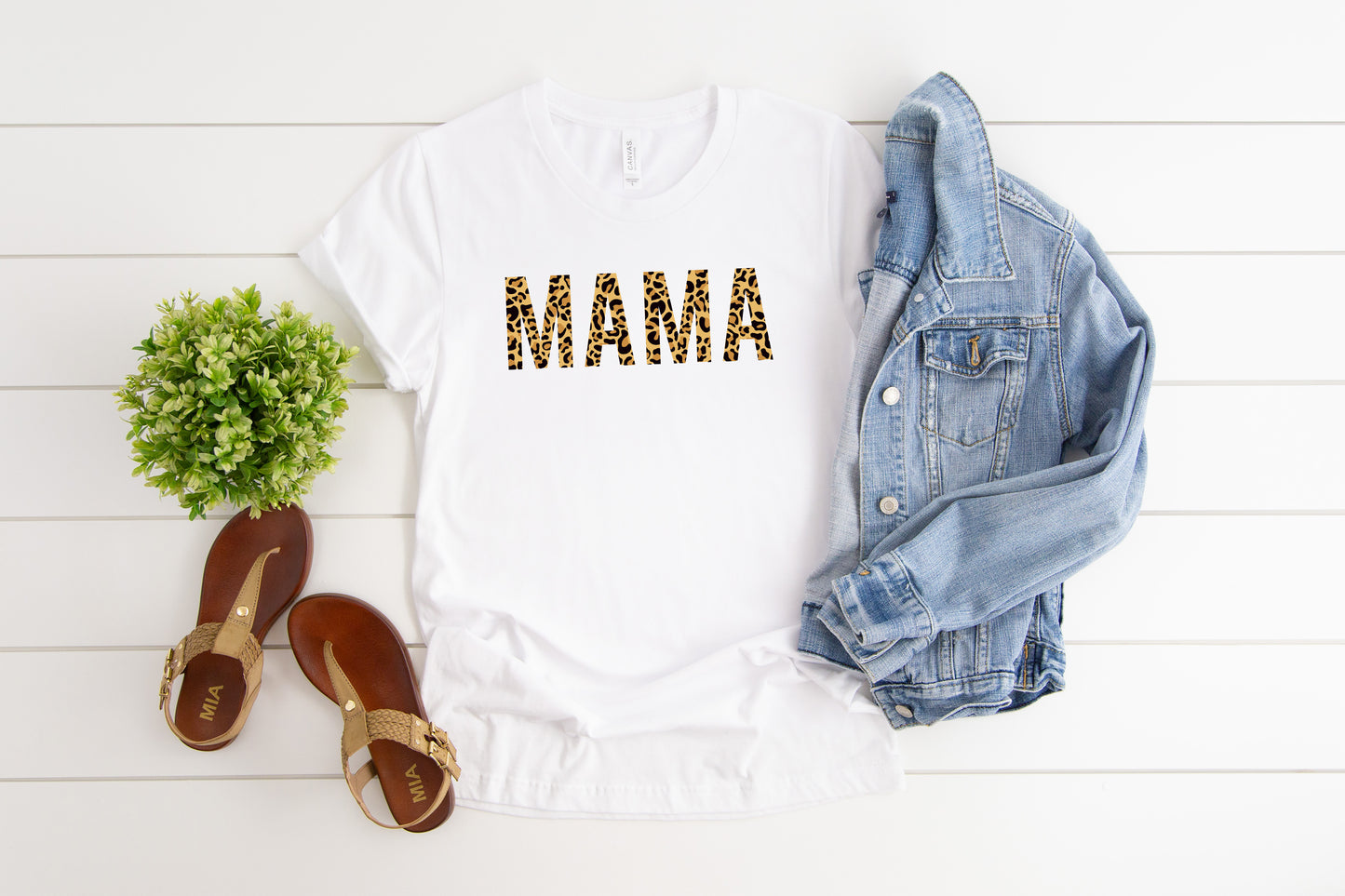 Mama Leopard Print T-Shirt or Crew Sweatshirt
