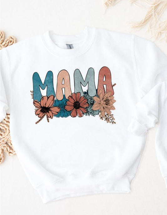 Floral Mama Crew Sweatshirt