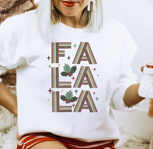 Fa La La Retro Crew Sweatshirt