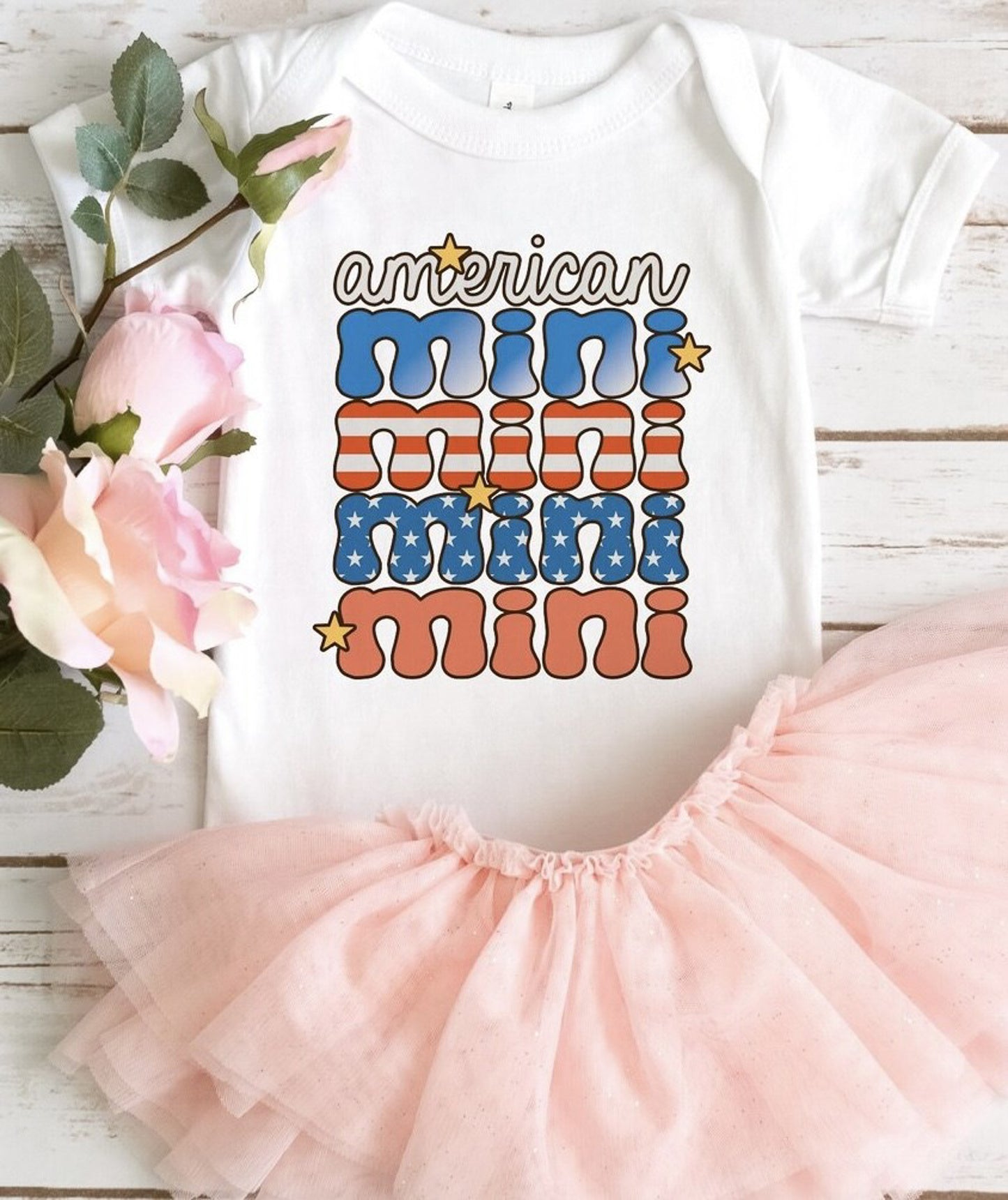 American Mini (Stacked) Tee/Bodysuit