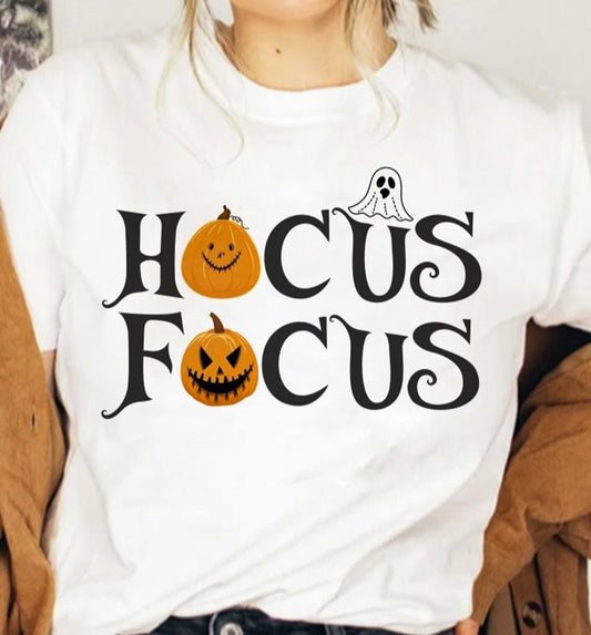 Hocus Focus Pumpkins & Ghost Tee