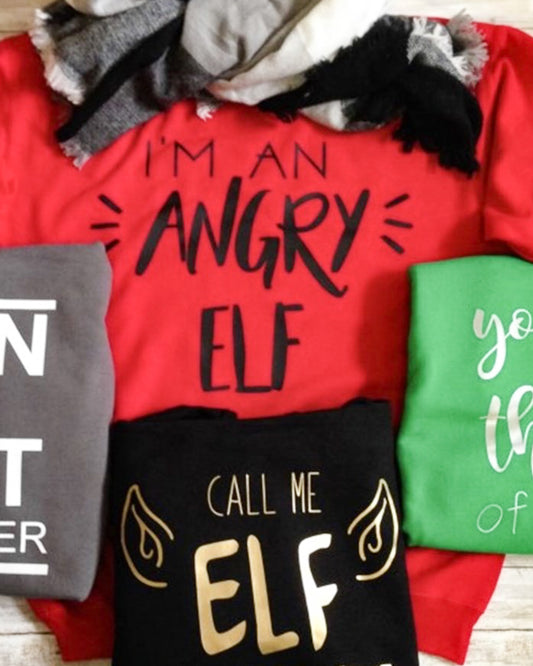 I'm An Angry Elf Crew Sweatshirt