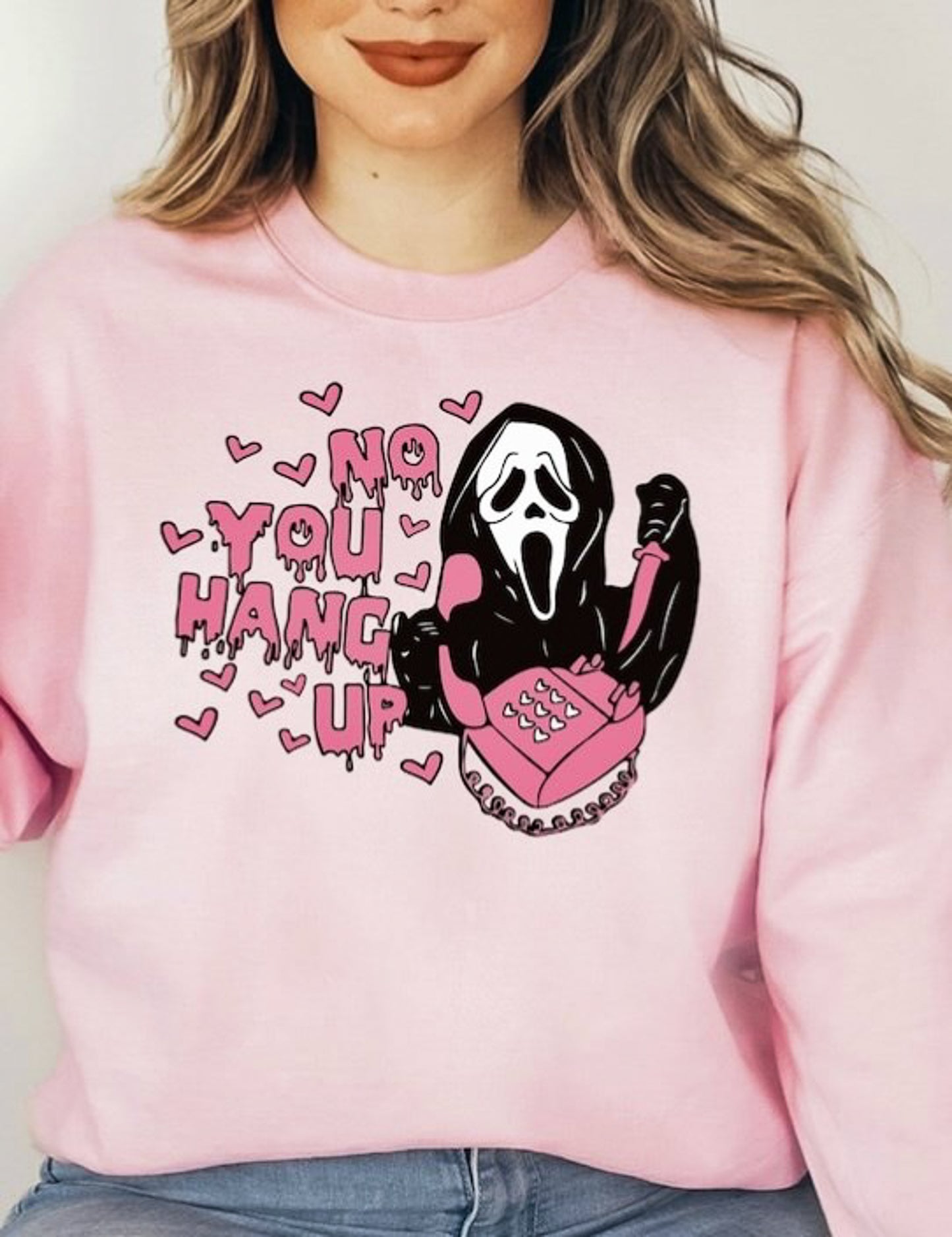 No You Hang Up Ghost Face Crew Sweatshirt