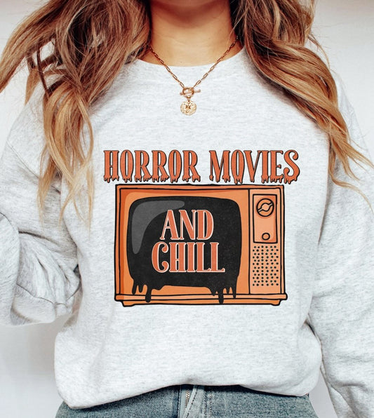 Horror Movies And Chill Crew Sweatshirt