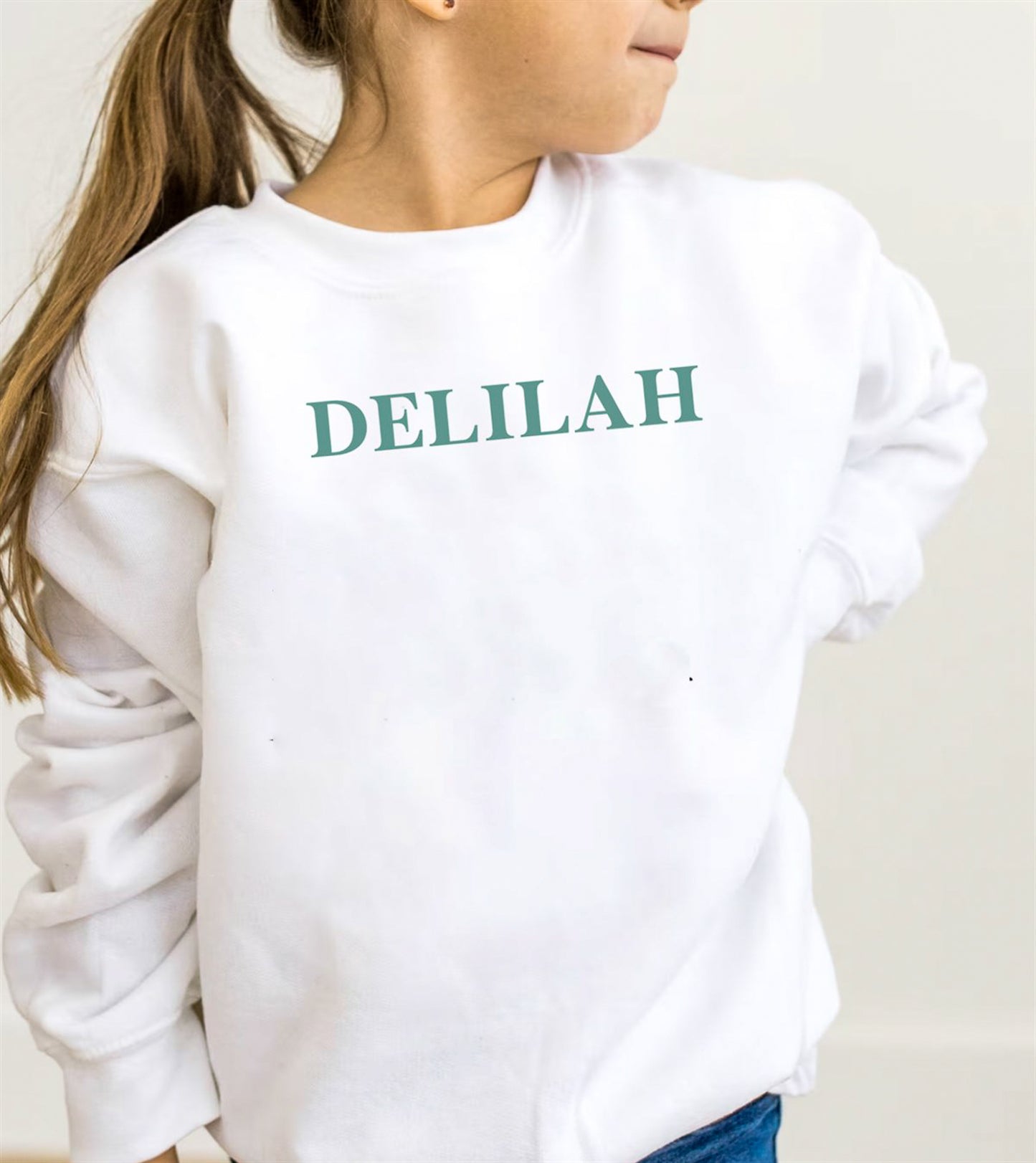 Custom Vintage Kids Name Crew Sweatshirts