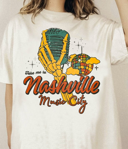 Take Me To Nashville Music City Tee