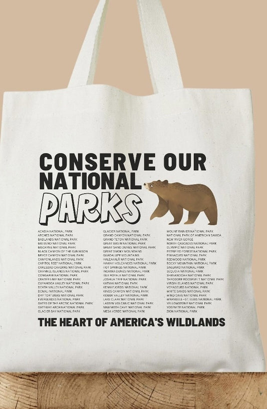 Conserve Our National Parks Canvas Bag