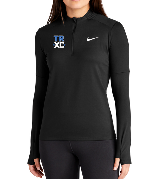 Women's Titans Cross Country Embroidered Nike Long Sleeve Zip