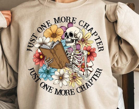 Just One More Chapter Skeleton Reading Crew Sweatshirt