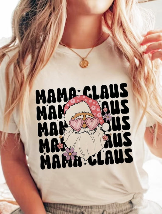 Mama Claus (Stacked) Santa Tee