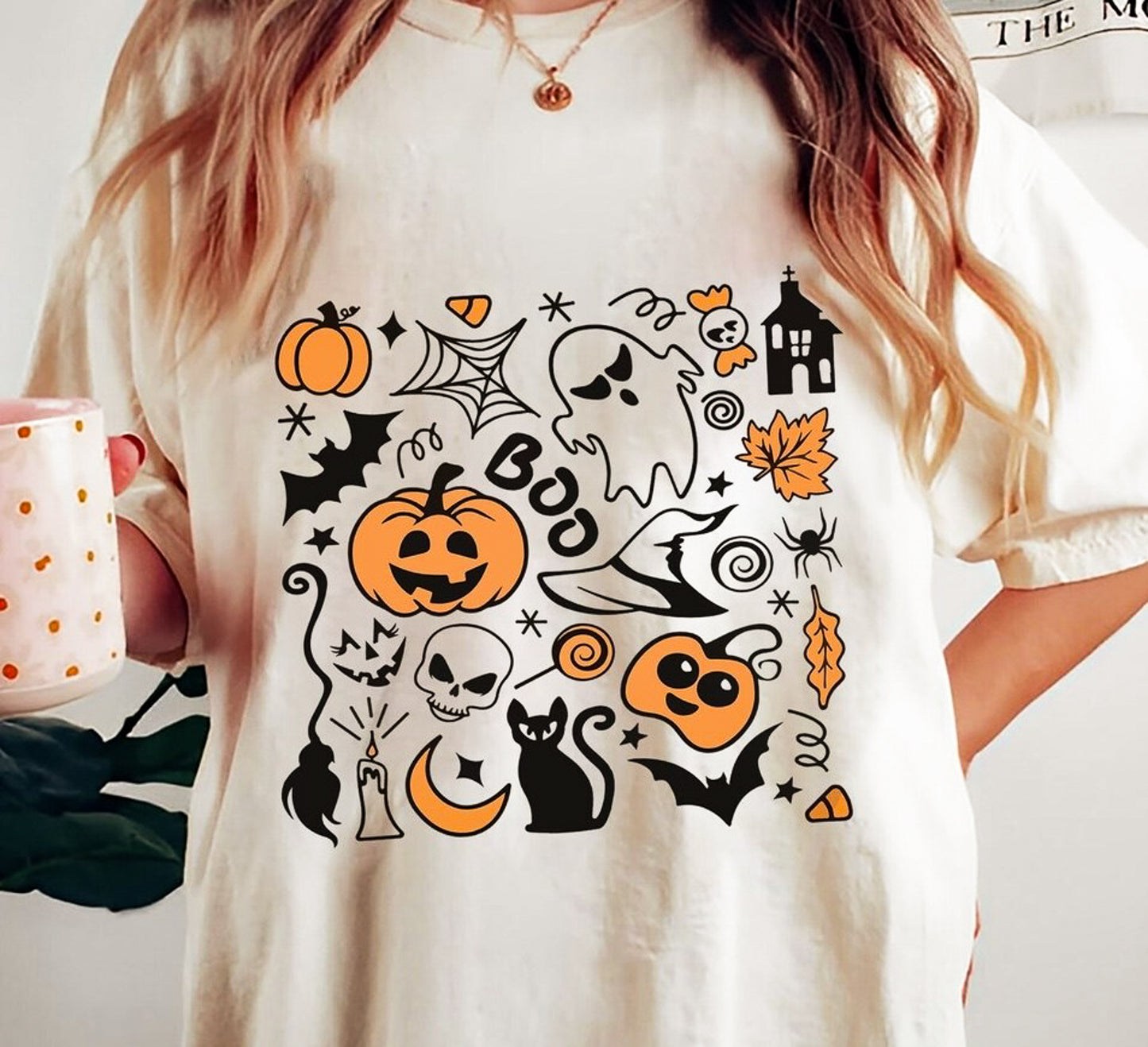 Boo With Halloween Things Tee