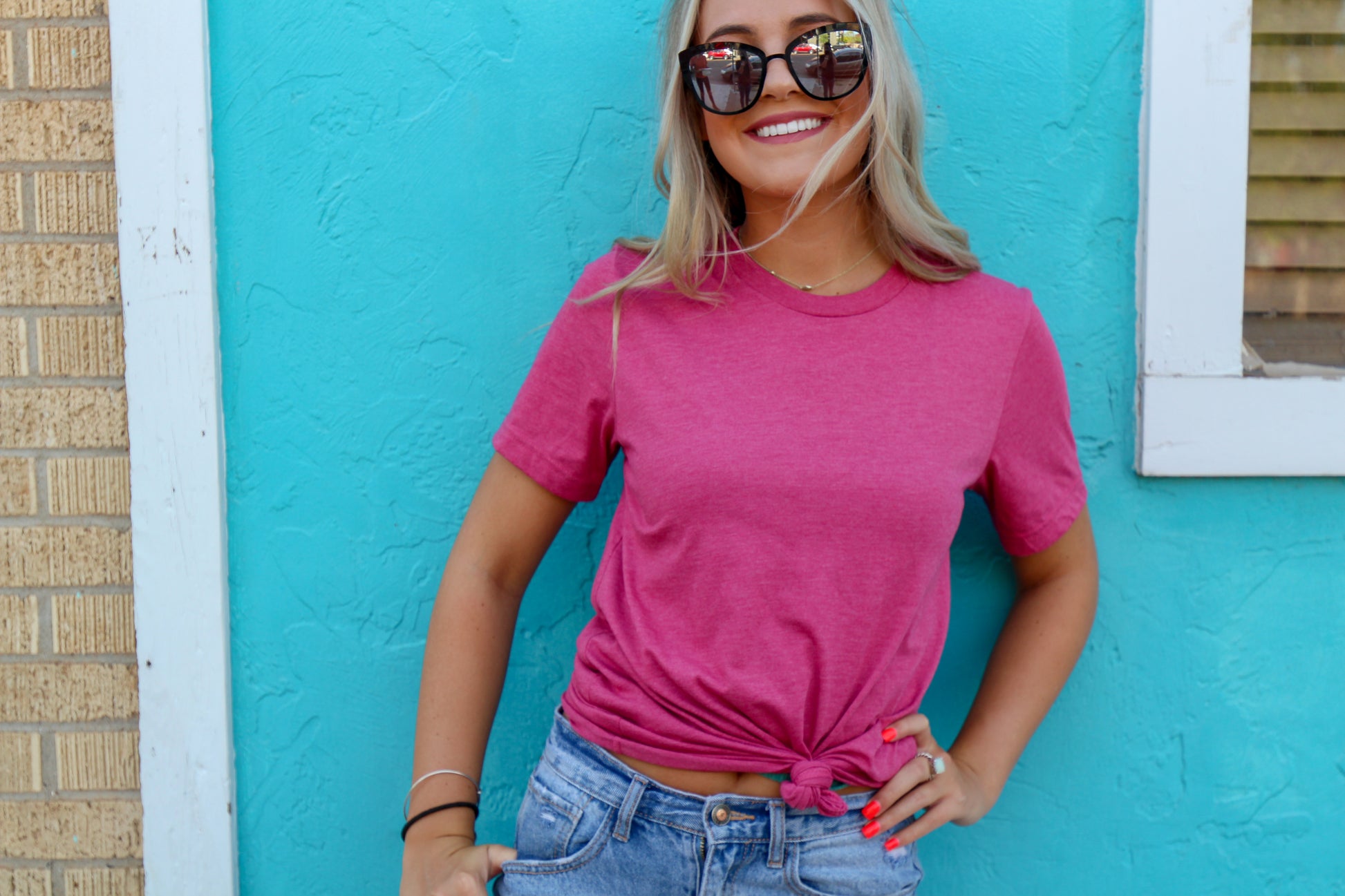 Heather Raspberry Bella + Canvas Unisex Tee – Elle & Emmy