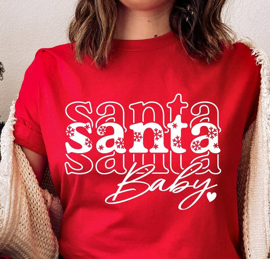 Santa (Stacked) Baby Tee
