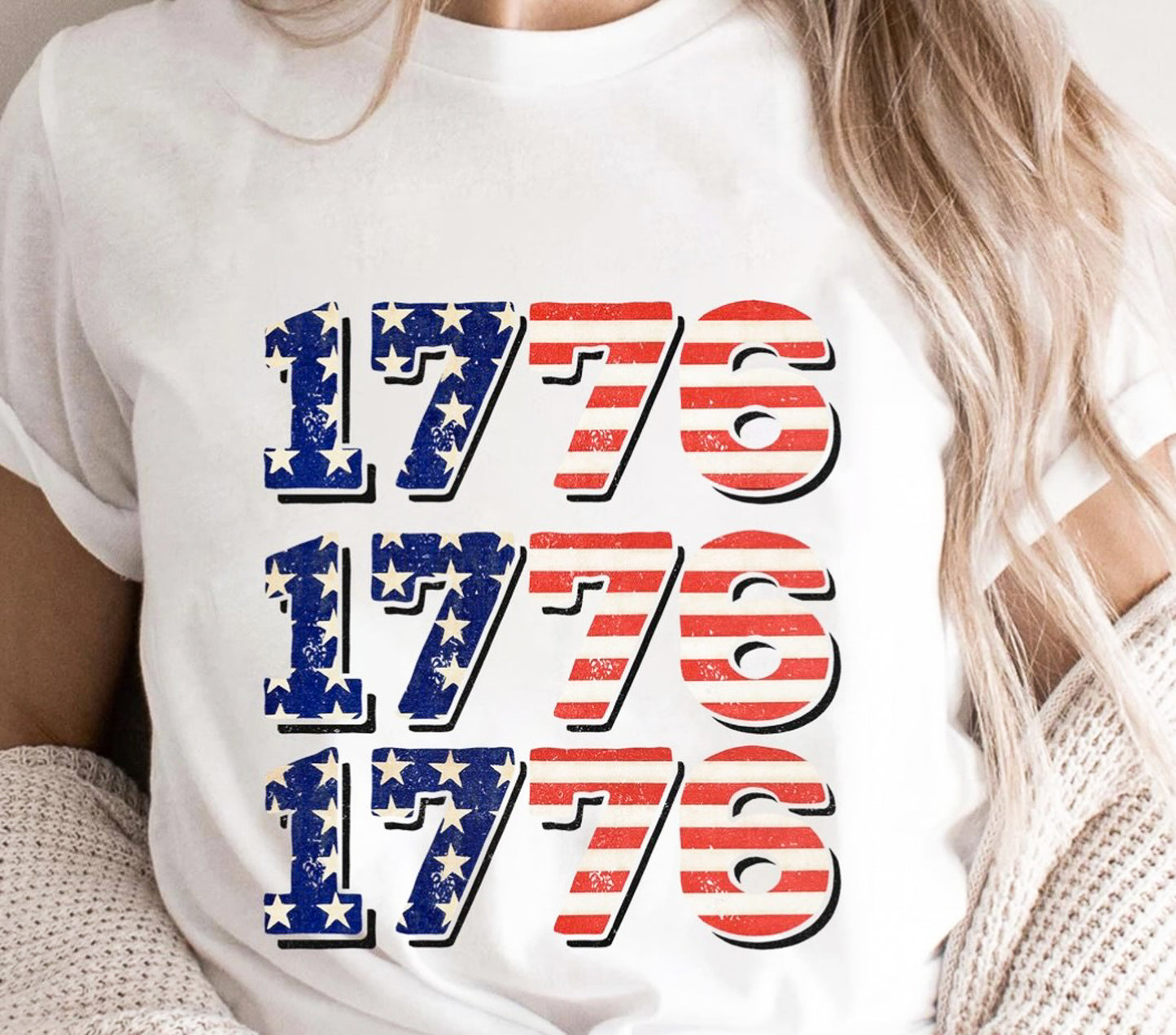 1776 (Stacked) T-Shirt or Crew Sweatshirt