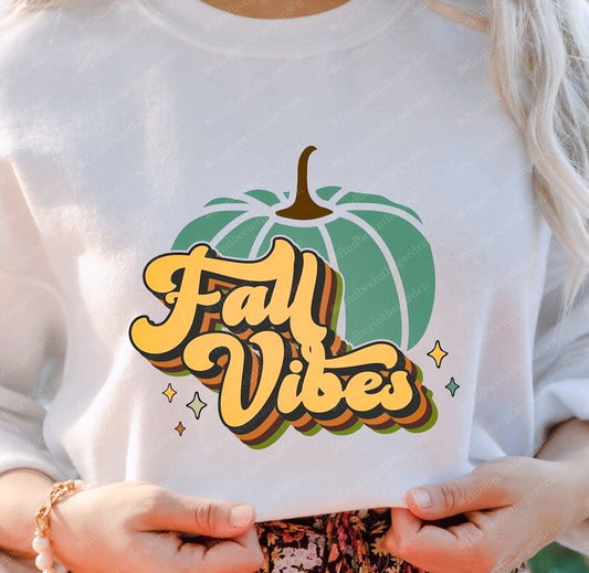 Fall Vibes With Pumpkin Crew Sweatshirt