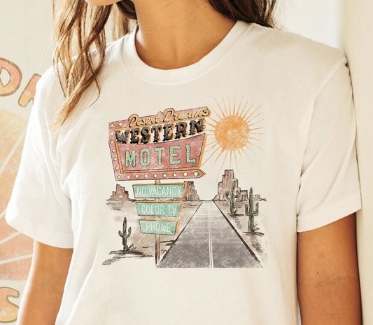 *Desert Dreams Western Motel T-Shirt or Crew Sweatshirt