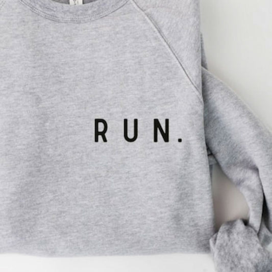 Run. Pocket Logo Crew Sweatshirt