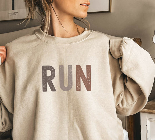 Run (Distressed) Crew Sweatshirt