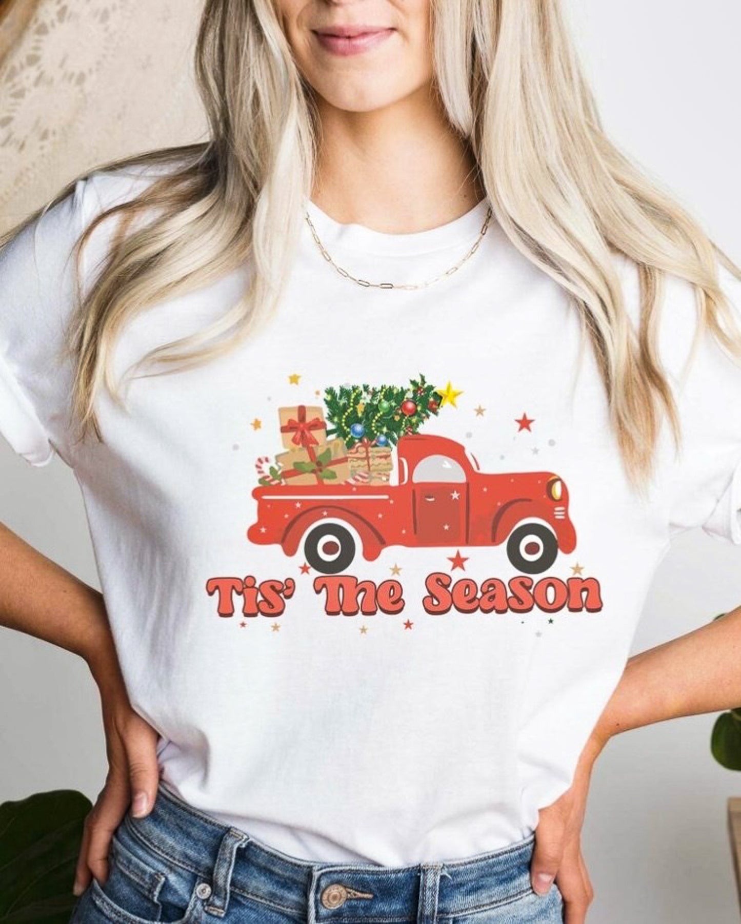 Tis' The Season Red Truck Tee