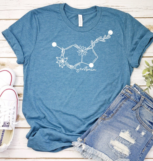 Serotonin Diagram Tee