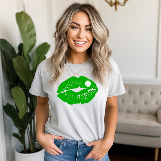 Green Lips with Shamrock Tee