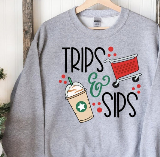 Trips & Sips Crew Sweatshirt
