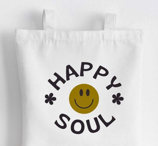 Happy Soul Smiley Face Tote Bag
